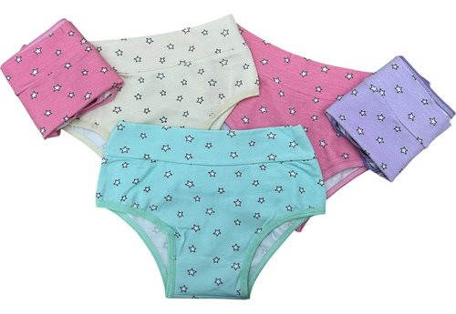 Bombachas Algodón Estampadas Niña Algodon Cintura Pack X6 Surtido
